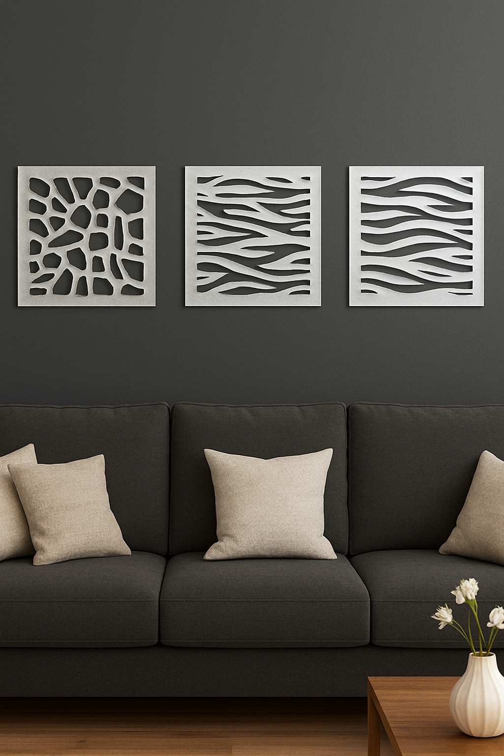 Organic Flow Wall Art Set (3 Pieces)