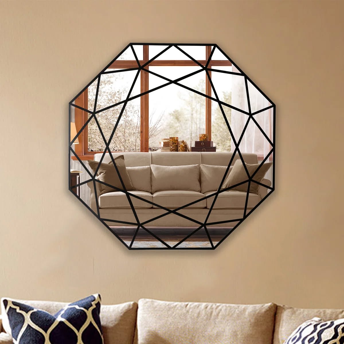 Linea Luxe Metal Console and mirror
