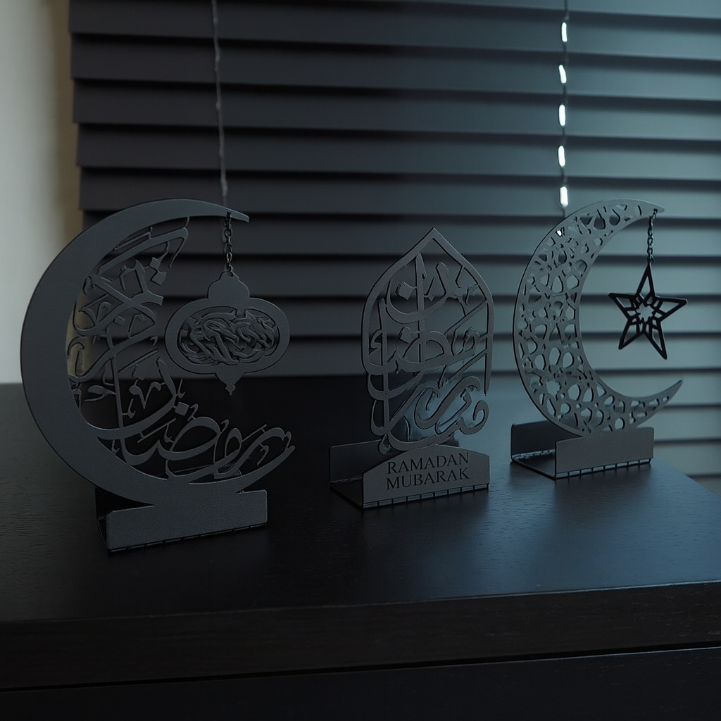 Ramadan Calligraphy Crescent Set