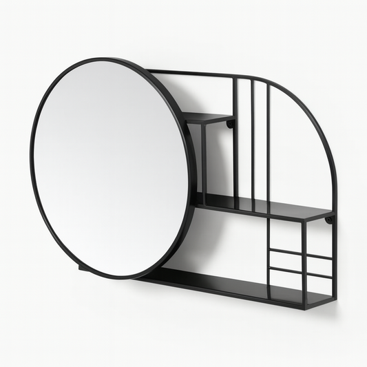 The Modern Halo Mirror Shelf