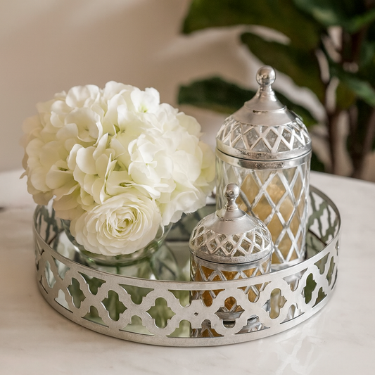 Moroccan Metal Serving Tray