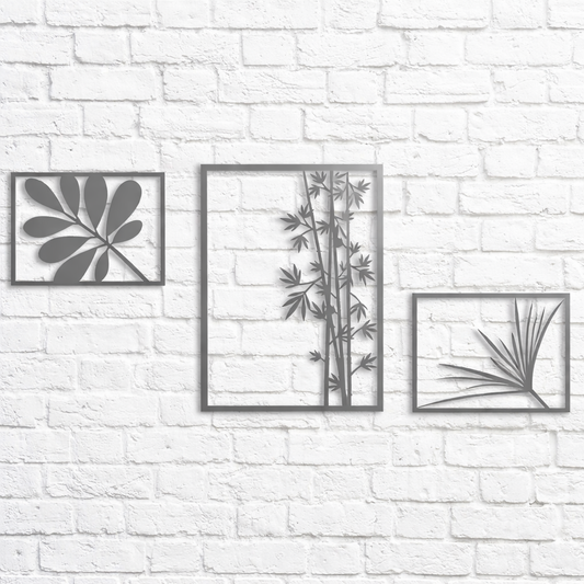 Botanical Frame Wall Art Set (3 Pieces)