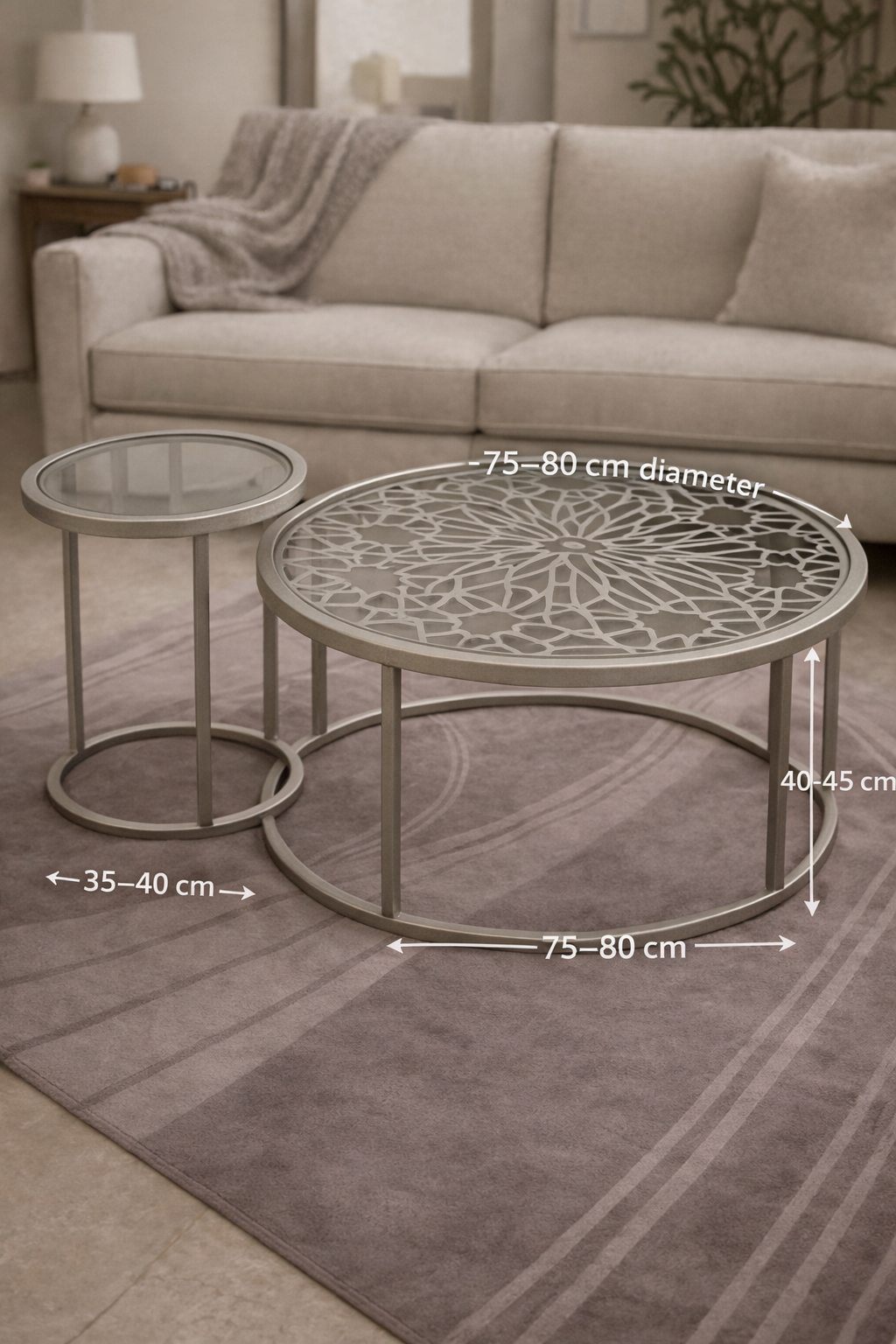 The Arabesque Nesting Coffee Table Set
