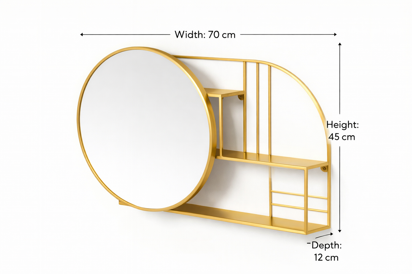 The Modern Halo Mirror Shelf