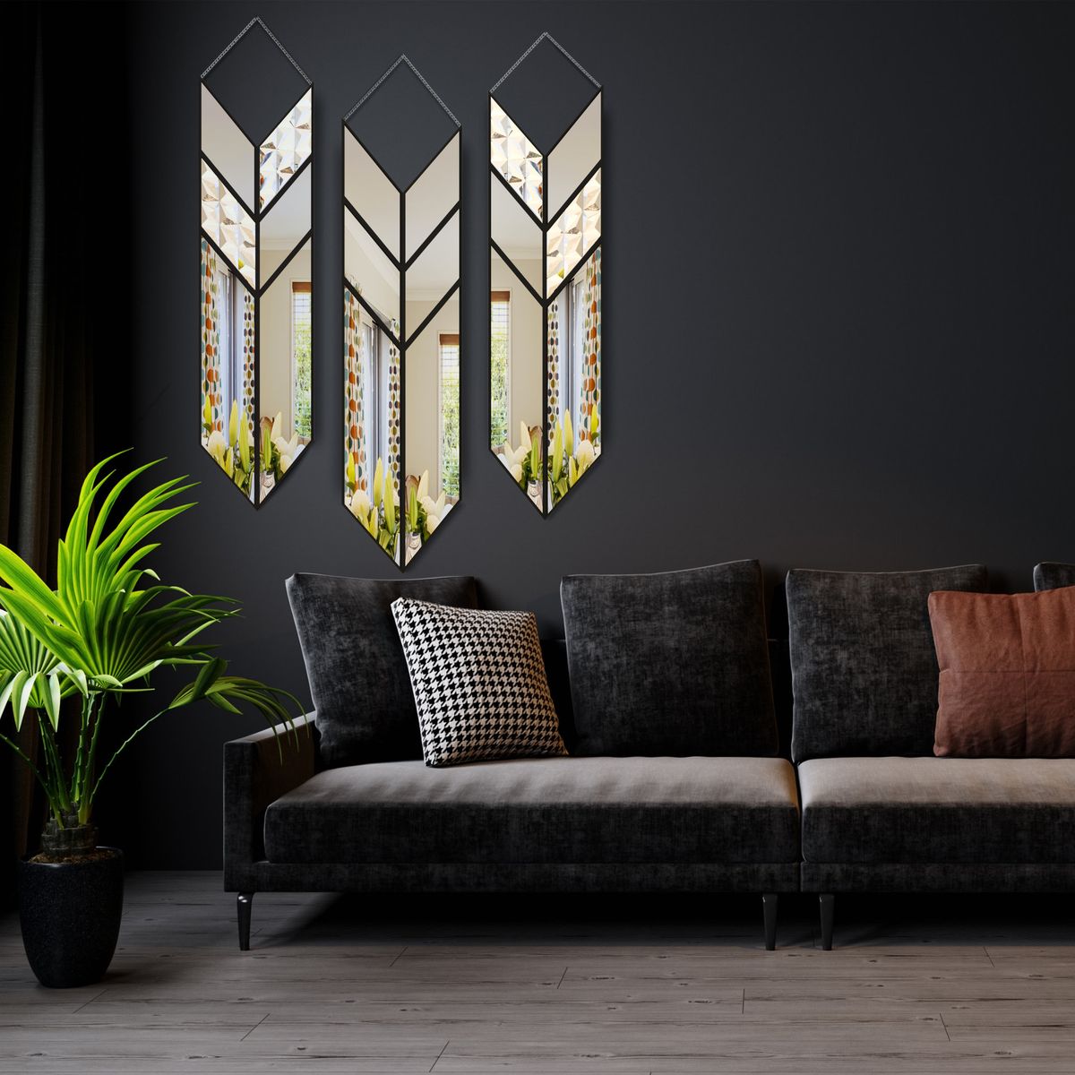 Prism Line Wall Mirror Set (Set of 3)