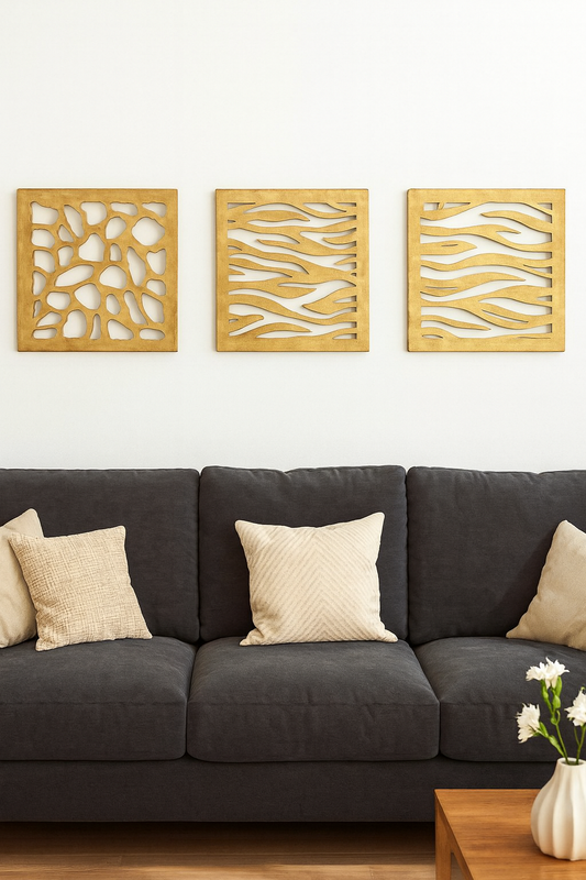 Organic Flow Wall Art Set (3 Pieces)