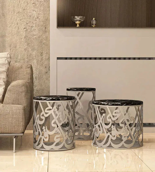 The Calligraphy Elegance Side Tables set of 3