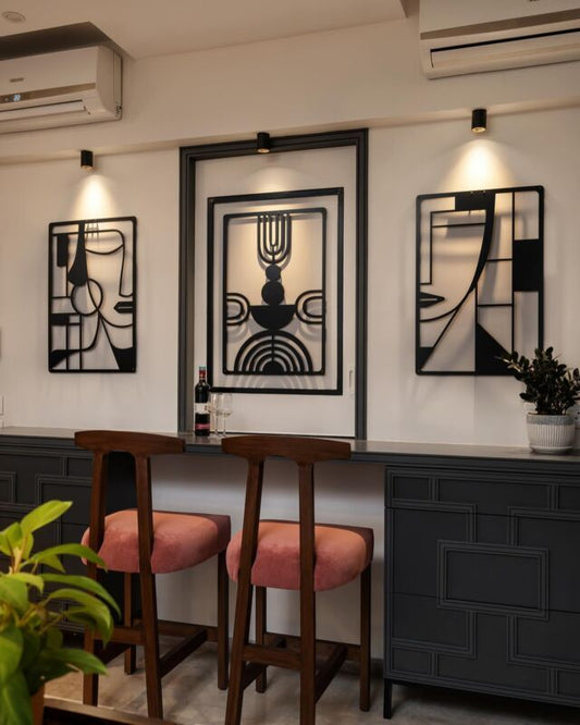 Modern Abstract Line Wall Art Set (3 Pieces)