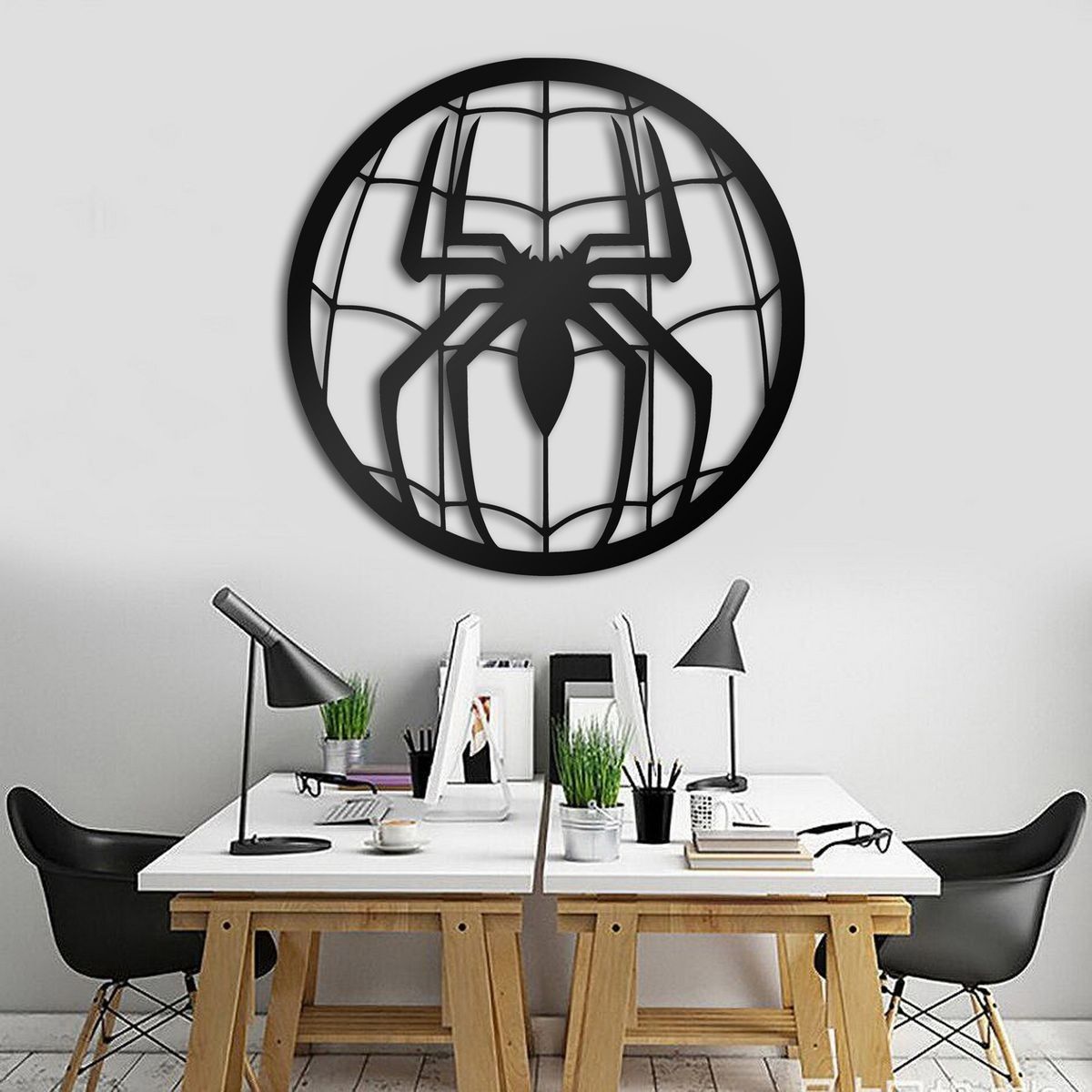 Spider Emblem Metal Wall Art