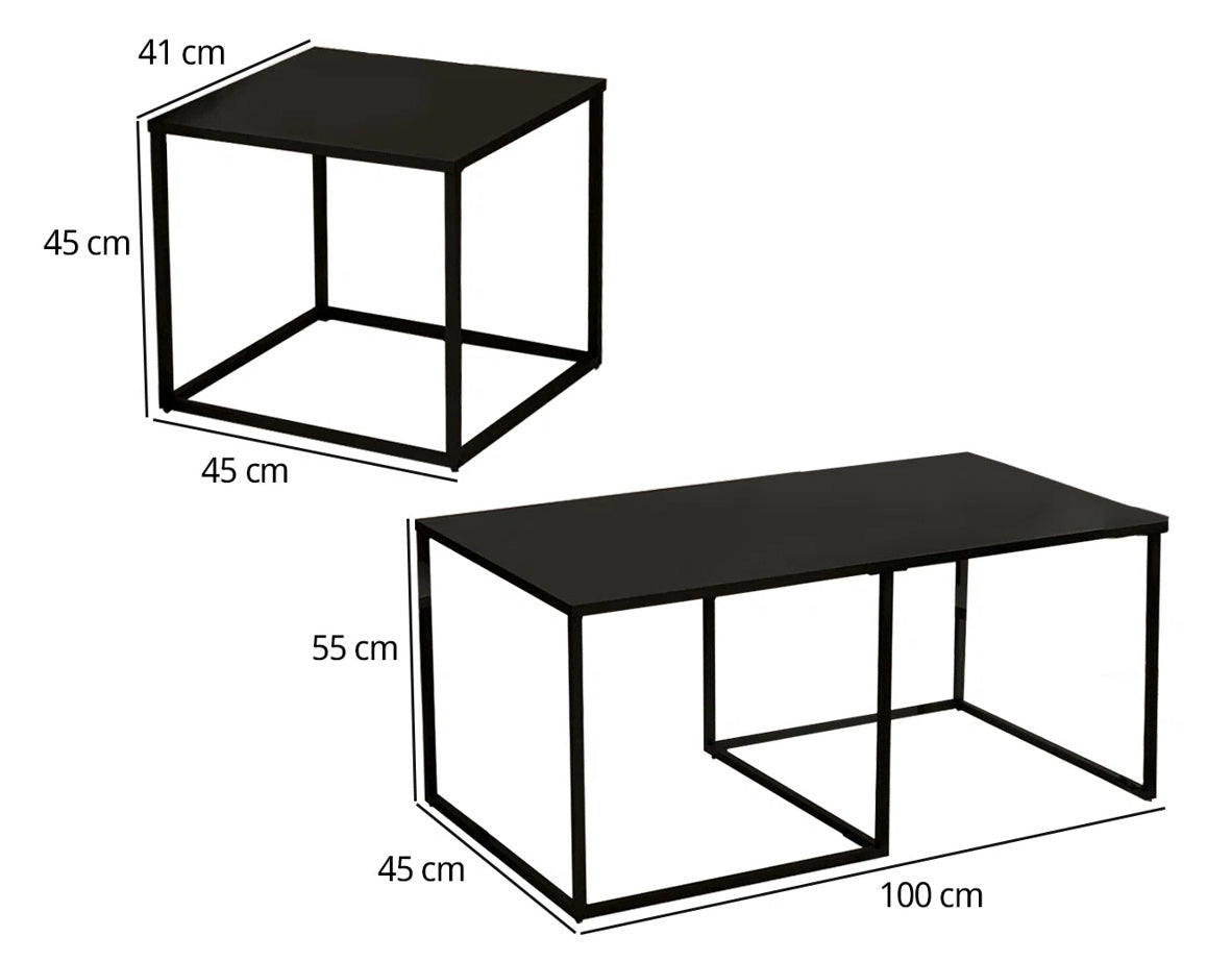 The Linear Minimalist Trio Table Set (Set of 3)
