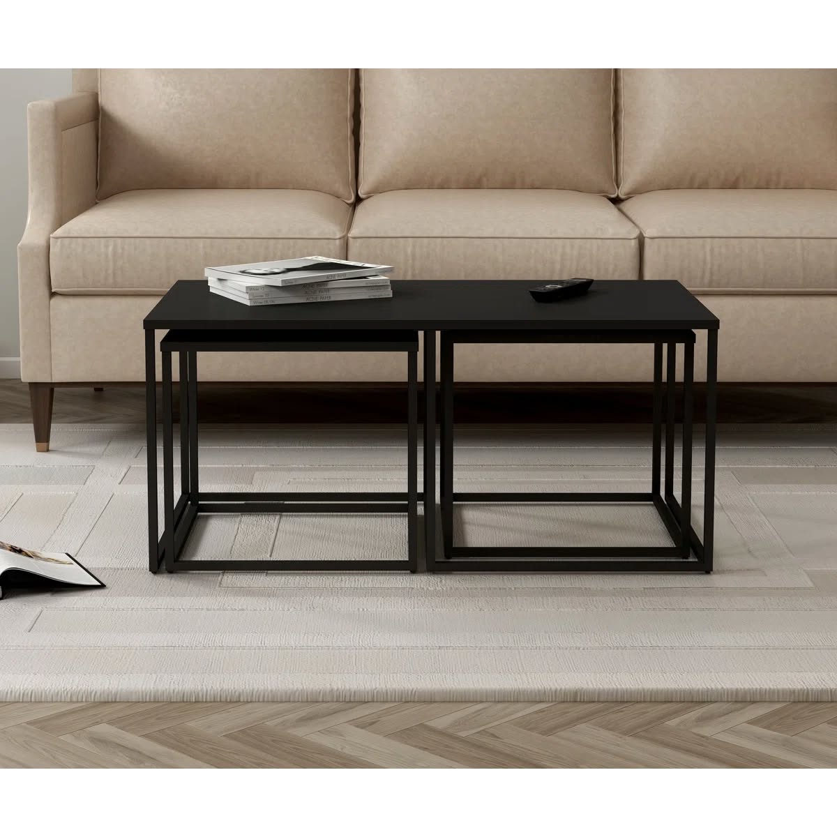 The Linear Minimalist Trio Table Set (Set of 3)