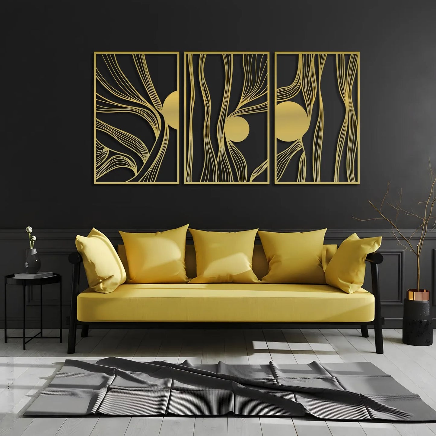 The Flow Lines Wall Art – Set of 3