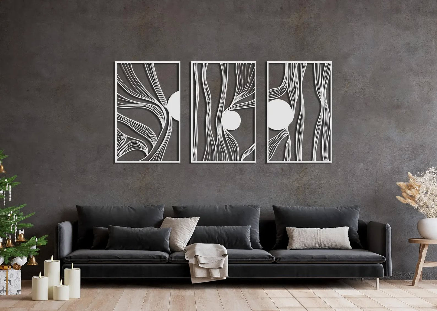 The Flow Lines Wall Art – Set of 3