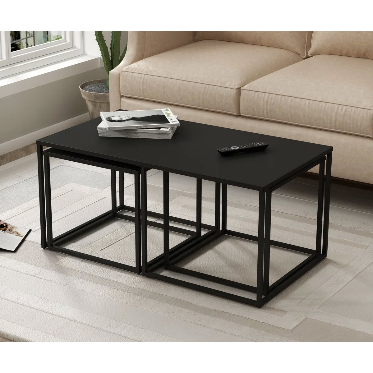 The Linear Minimalist Trio Table Set (Set of 3)