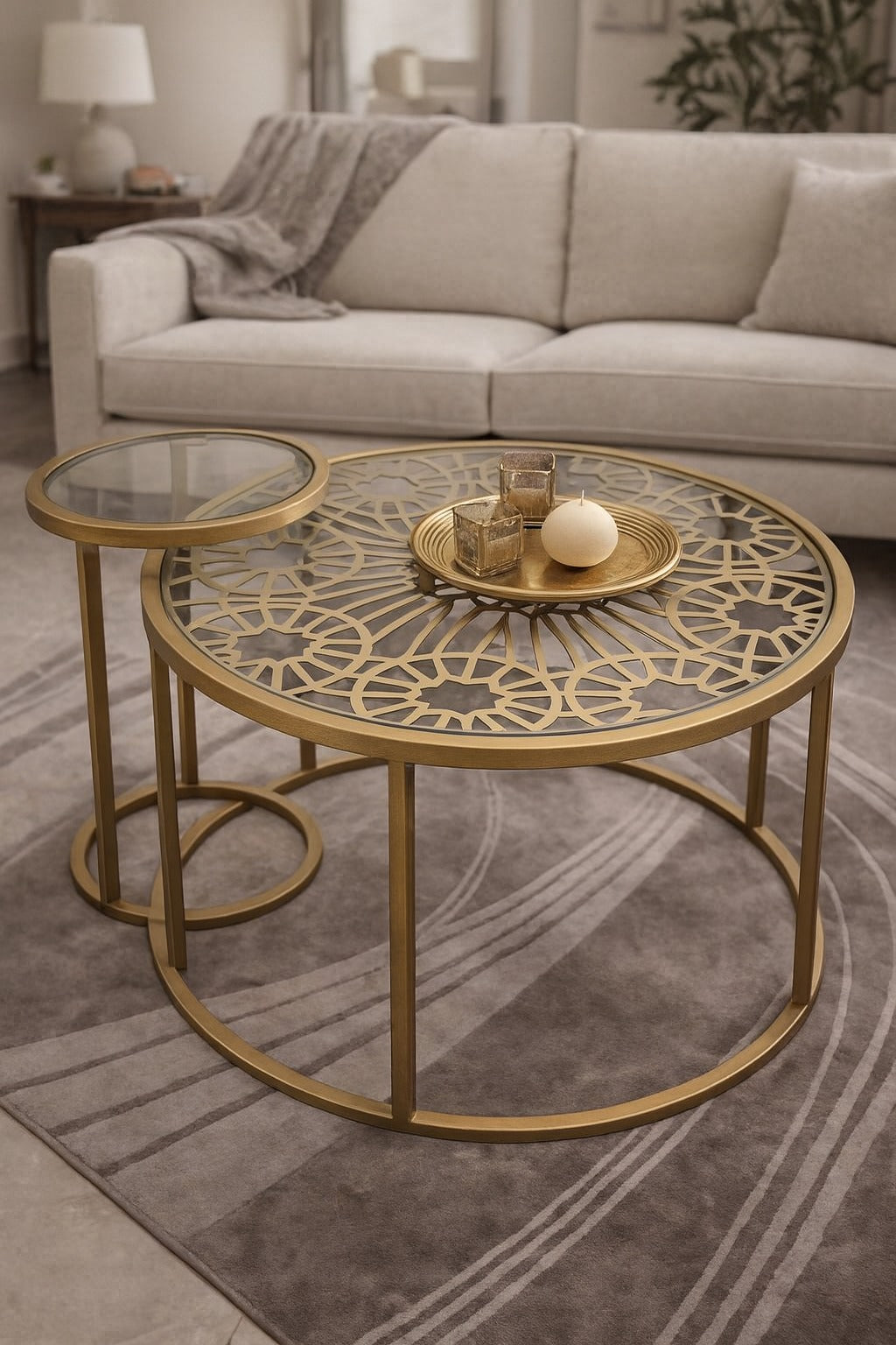 The Arabesque Nesting Coffee Table Set