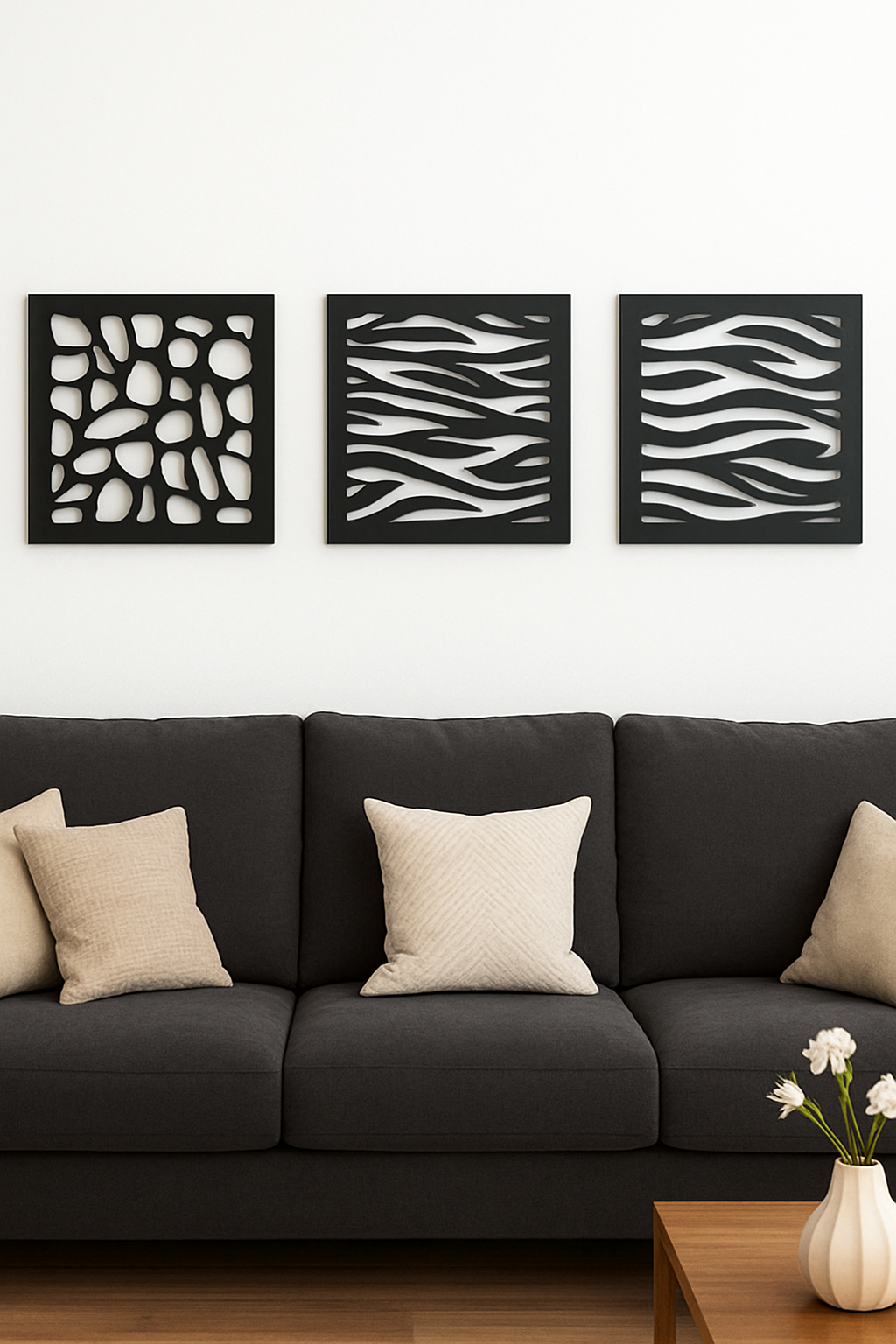 Organic Flow Wall Art Set (3 Pieces)