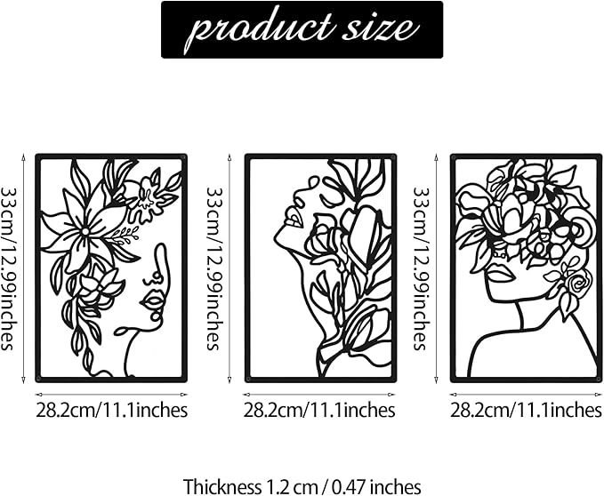 Floral Muse Wall Art Set (3 Pieces)