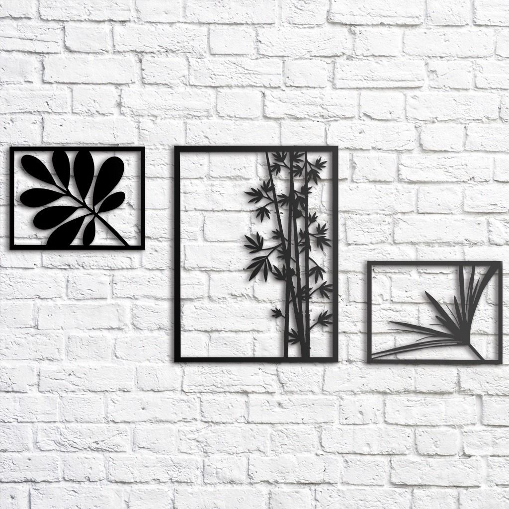 Botanical Frame Wall Art Set (3 Pieces)