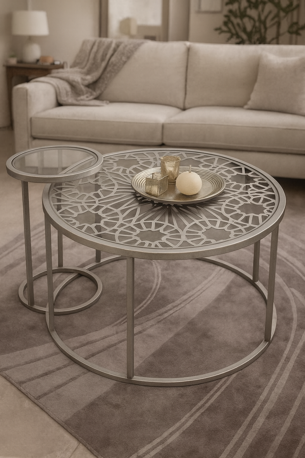 The Arabesque Nesting Coffee Table Set