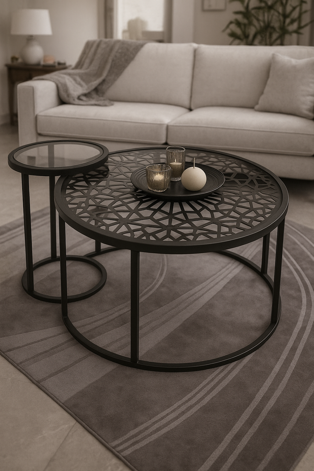 The Arabesque Nesting Coffee Table Set