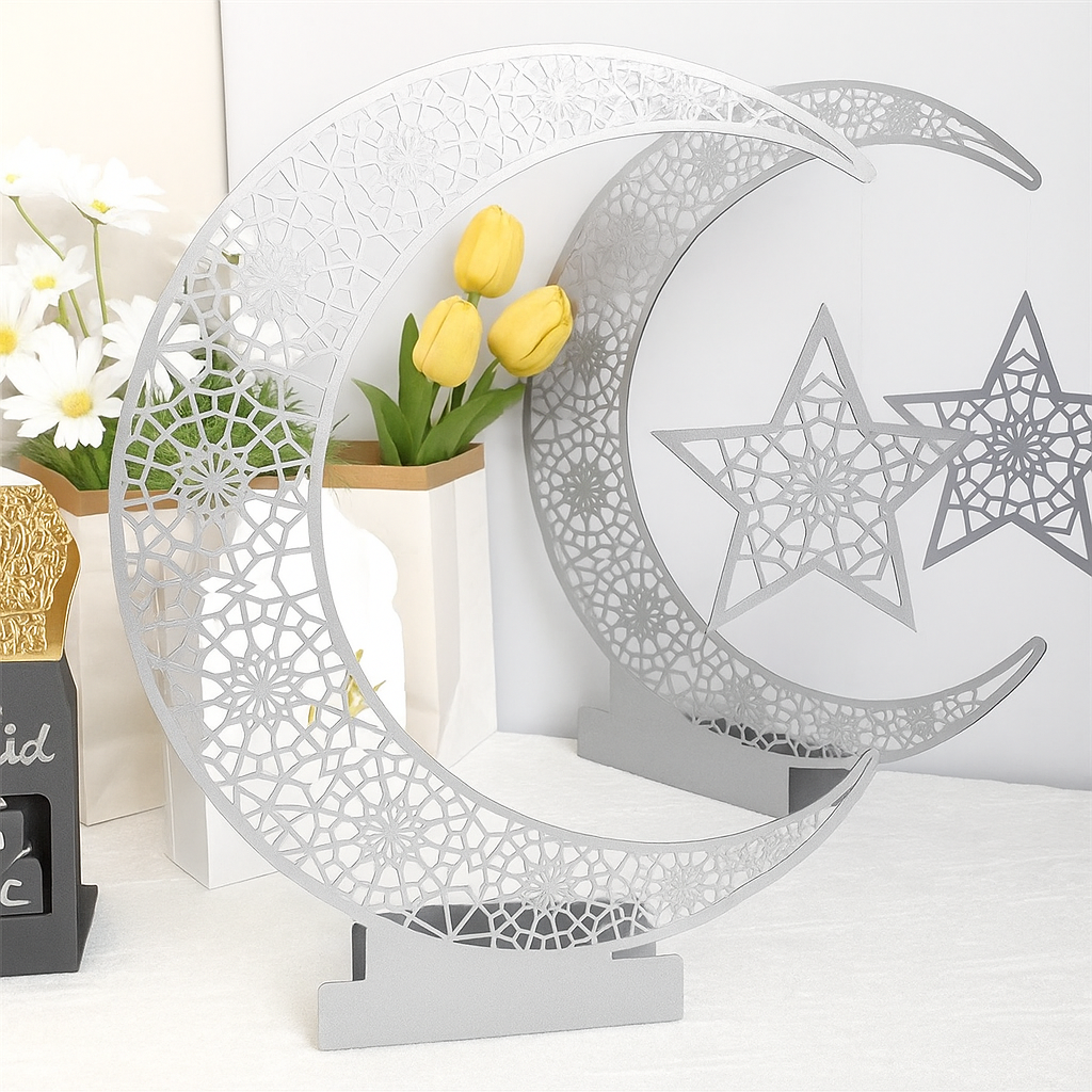 Ramadan Crescent & Star Table Decor