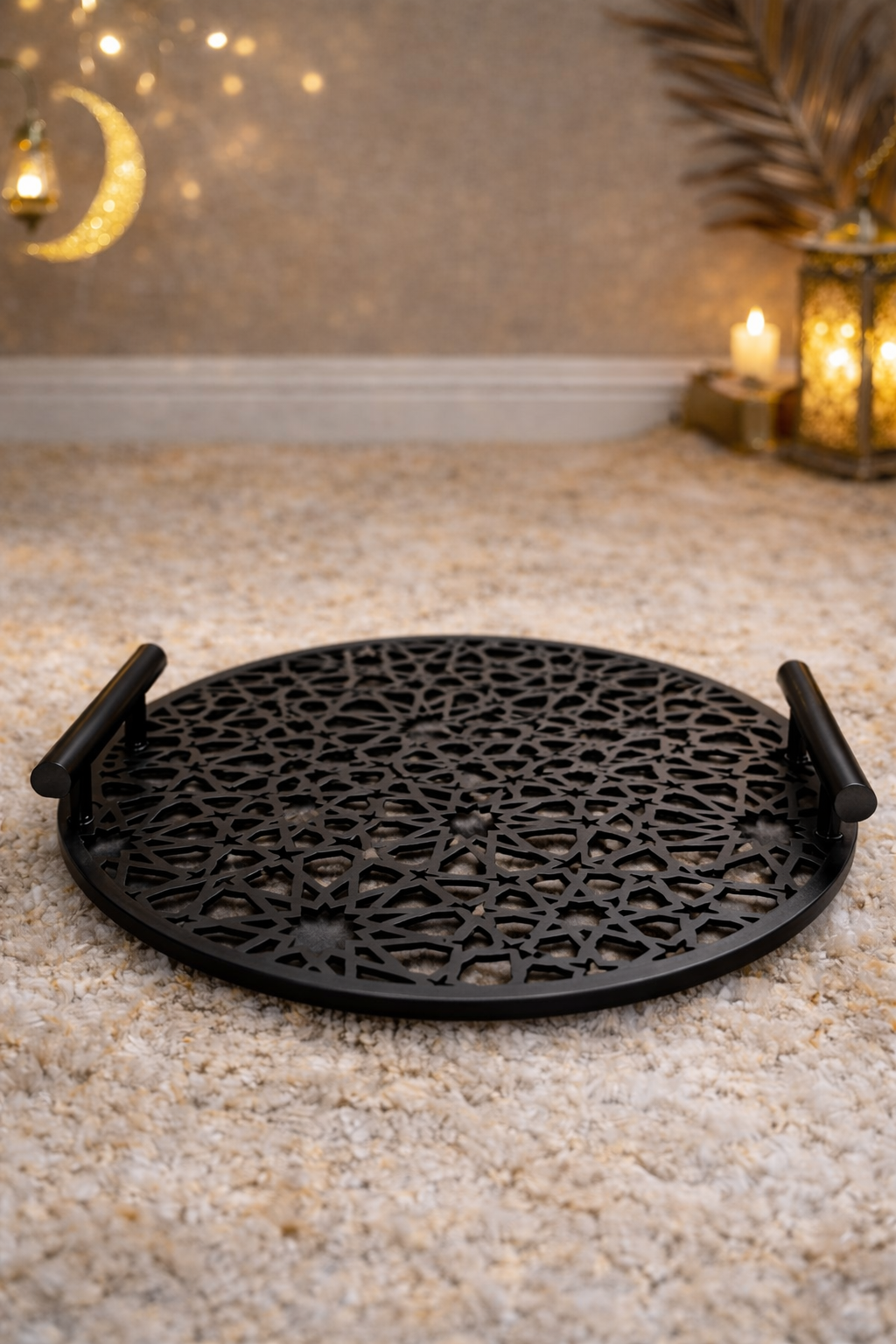 Noor Geometric Serving Tray – 35 cm