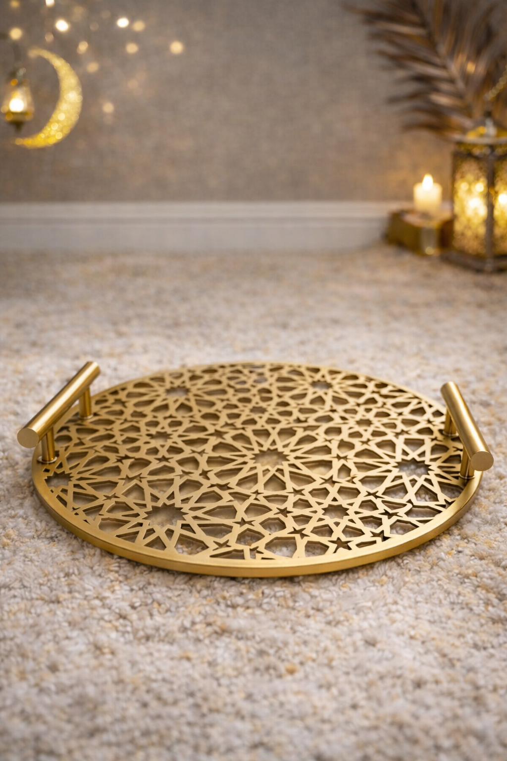 Noor Geometric Serving Tray – 35 cm