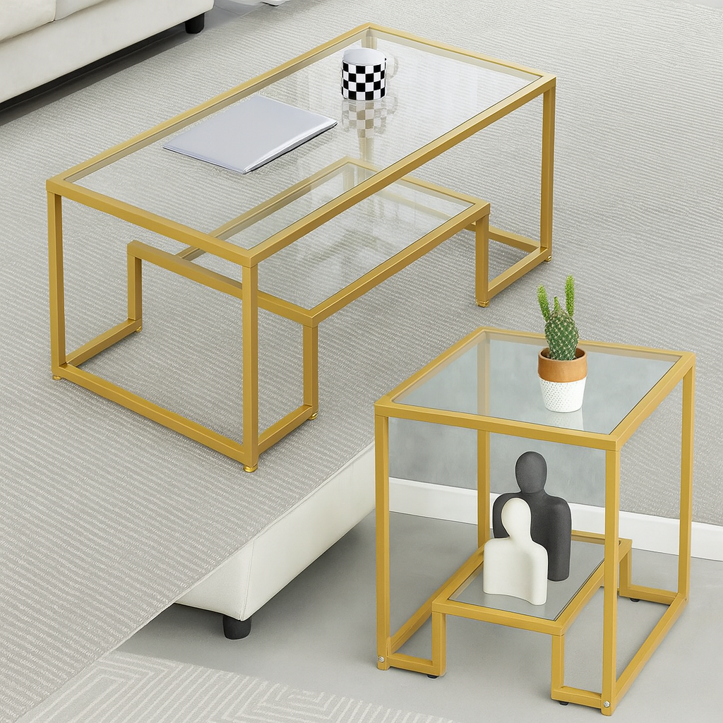 Aero Two-Level Coffee Table Set of 2