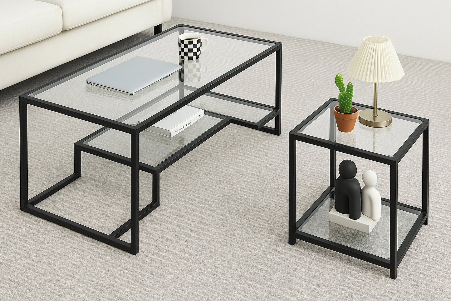 Aero Two-Level Coffee Table Set of 2