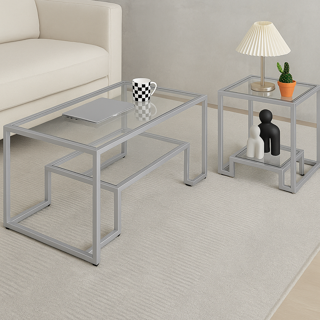 Aero Two-Level Coffee Table Set of 2