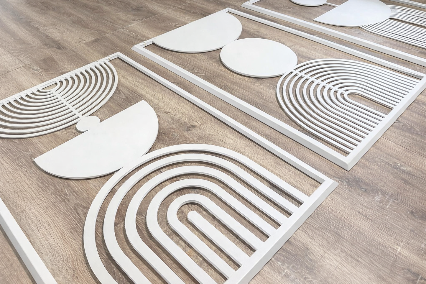 Geometric Harmony Wall Art Set (Large – 3 Pieces)