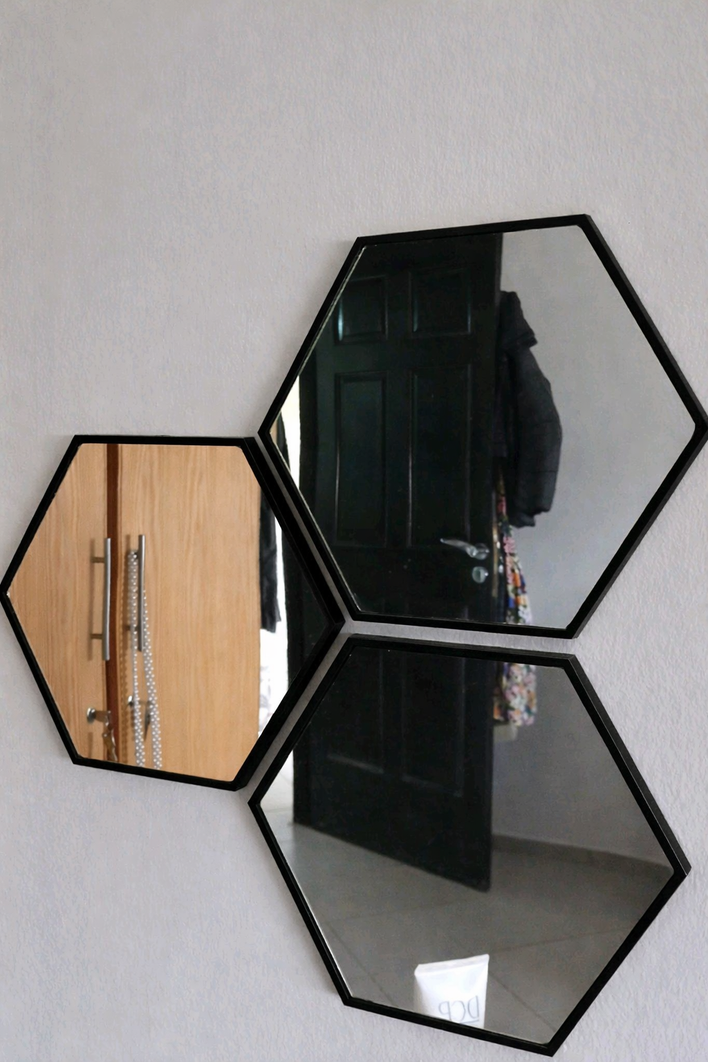 Hexagon Mirror Set of 3