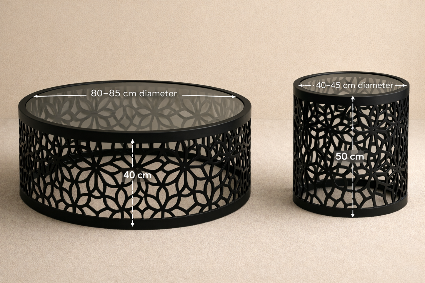 The Arabesque Bloom Table Set (Set of 2)