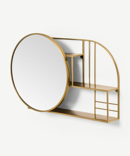 The Modern Halo Mirror Shelf