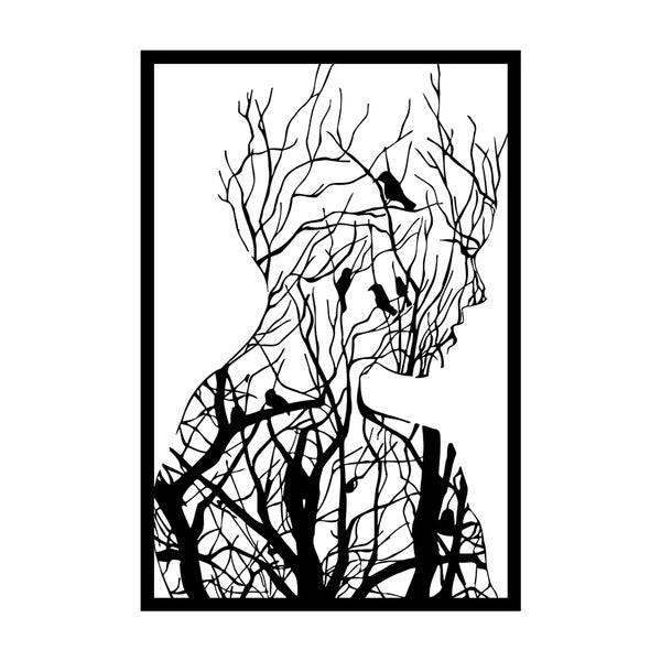 Silhouette of Roots – Metal Wall Art