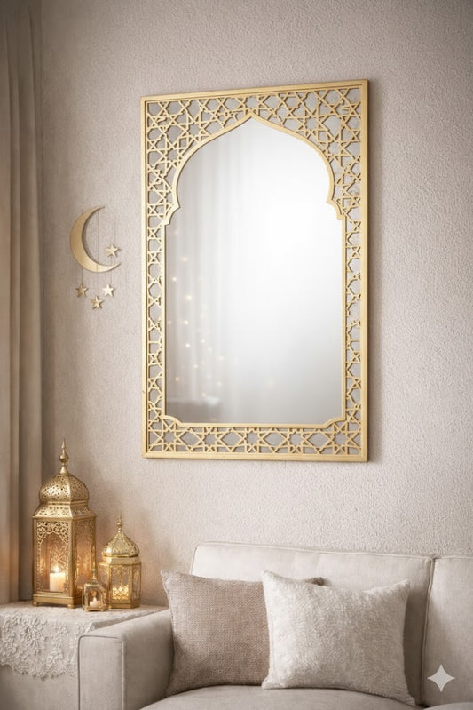 Islamic Arch Metal Wall Mirror
