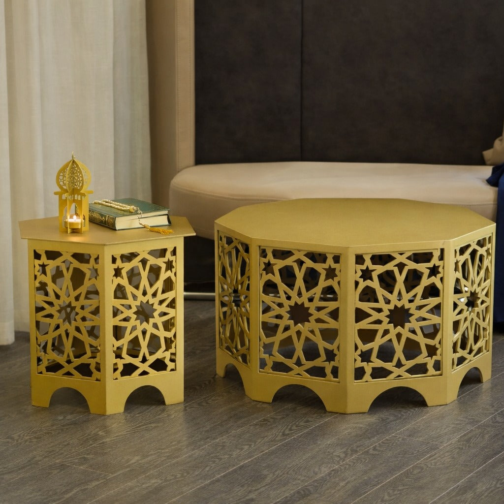 Arabesque Metal Coffee Table Set