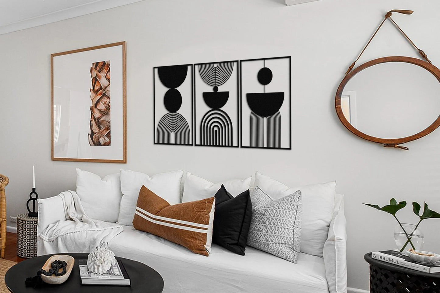 Geometric Harmony Wall Art Set (Large – 3 Pieces)