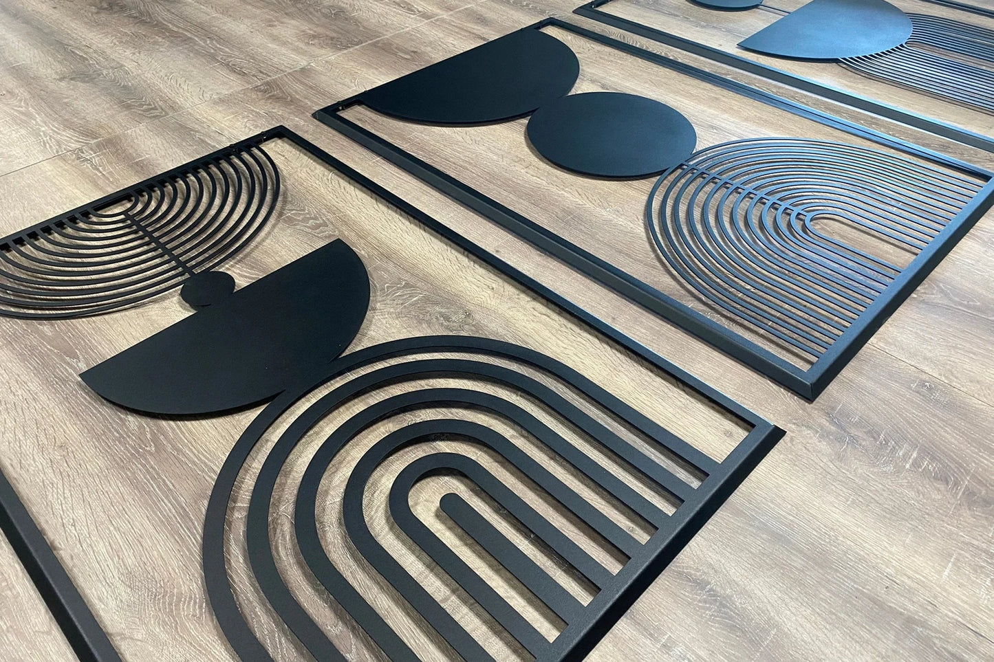 Geometric Harmony Wall Art Set (Large – 3 Pieces)
