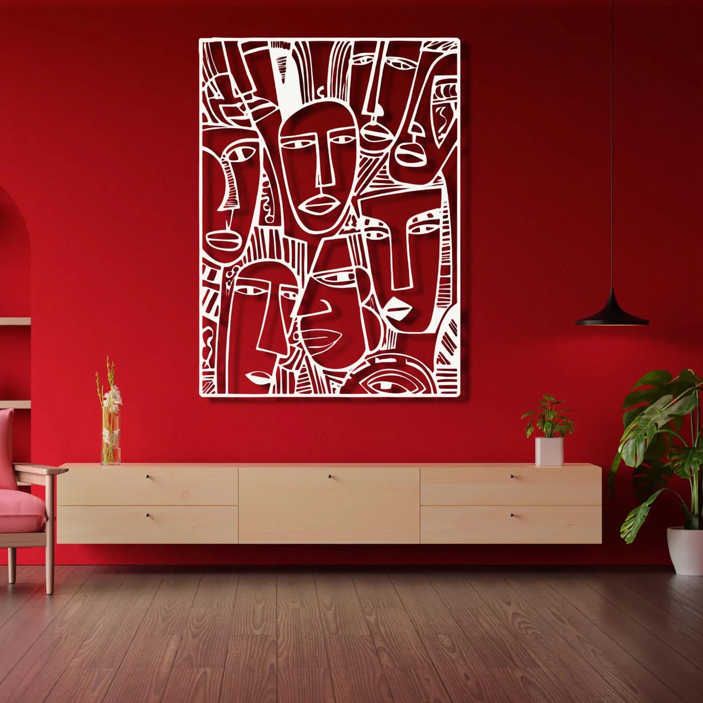 Abstract Faces Wall Art