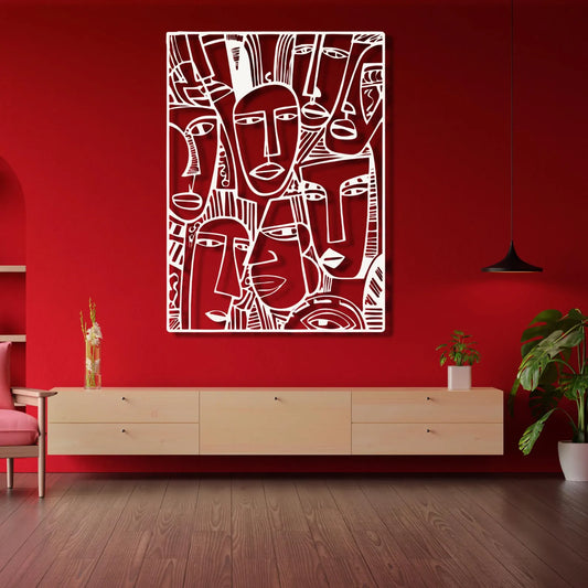 Abstract Faces Wall Art