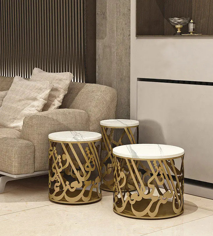 The Calligraphy Elegance Side Tables set of 3